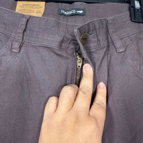 Toad & Co Womens Earthworks Wide Leg Crop Pant, Raisin, 14 - Picture 3 of 5